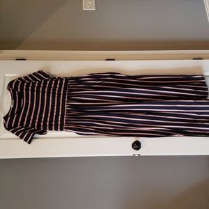 Navy and Pink Maxi Dress